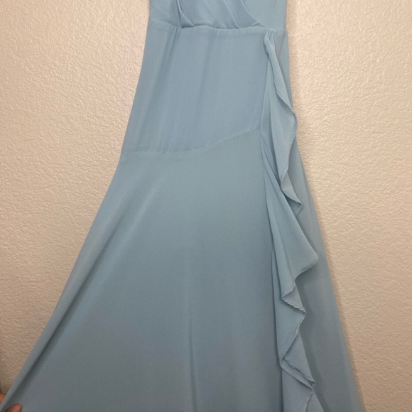 ASTR the Label Chiffon Holland Maxi Dress w/ Ruffle Detail in Soft Blue, Size XS - Picture 6 of 7